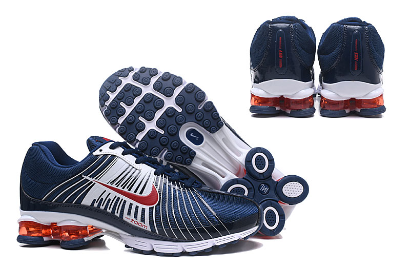 Men Nike AIR Shox Blue White Red Shoes